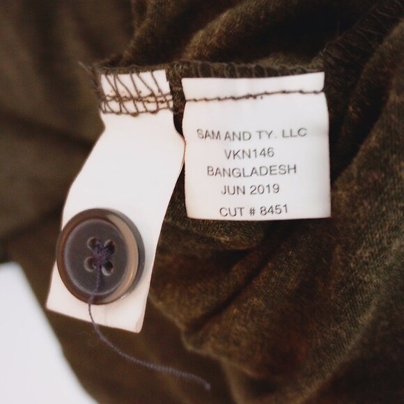 Tailor Vintage Dark Heather Green Men's Henley Shirt - Picture 9 of 9